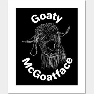 Goaty McGoatface (White) Posters and Art